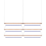 Tire Grid Pendant Light: 150 + 2H3V + Anodized Copper + Sapphire