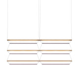 Tire Grid Pendant Light: 150 + 2H3V + Anodized Gold + Amethyst