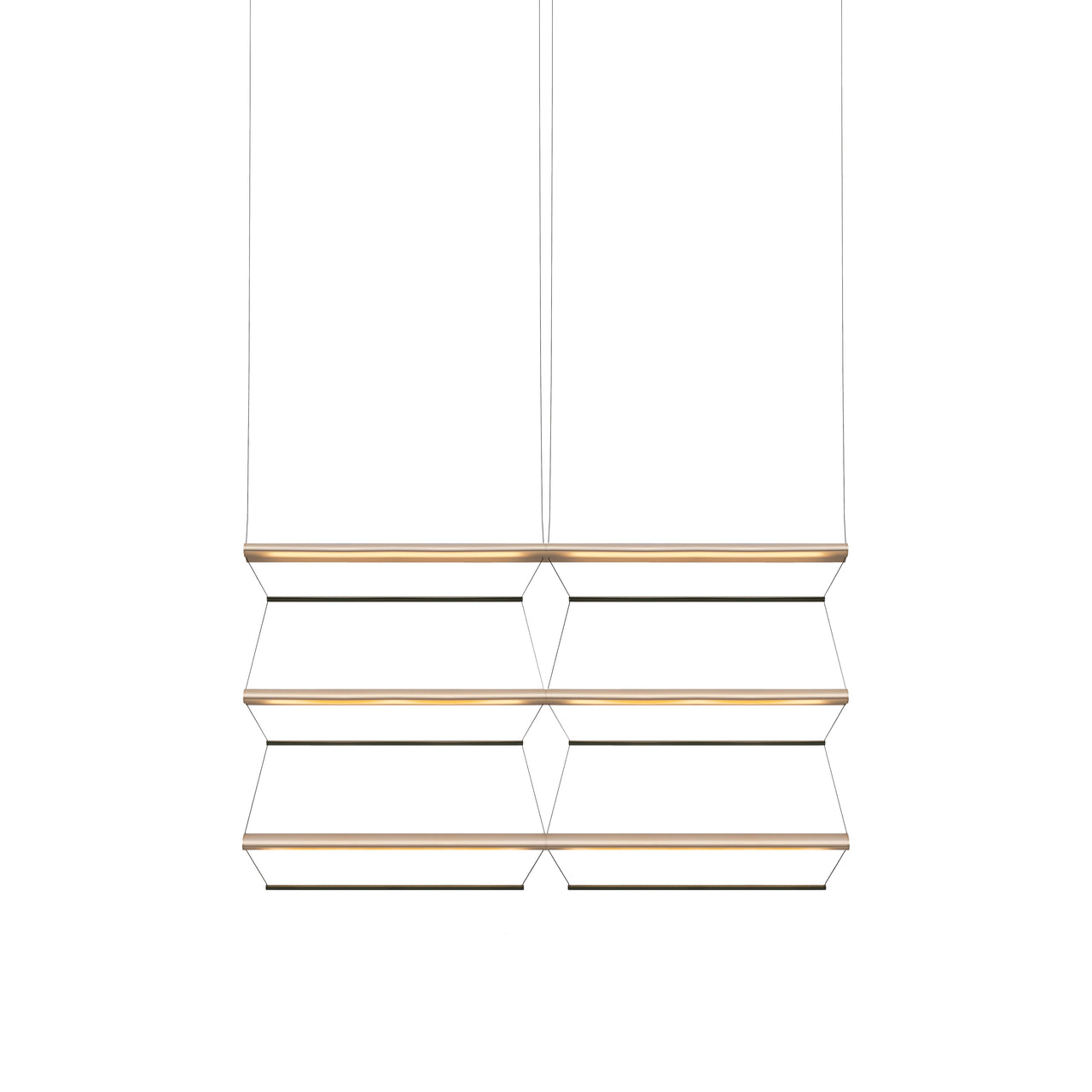 Tire Grid Pendant Light: 100 + 2H3V + Anodized Gold + Emerald