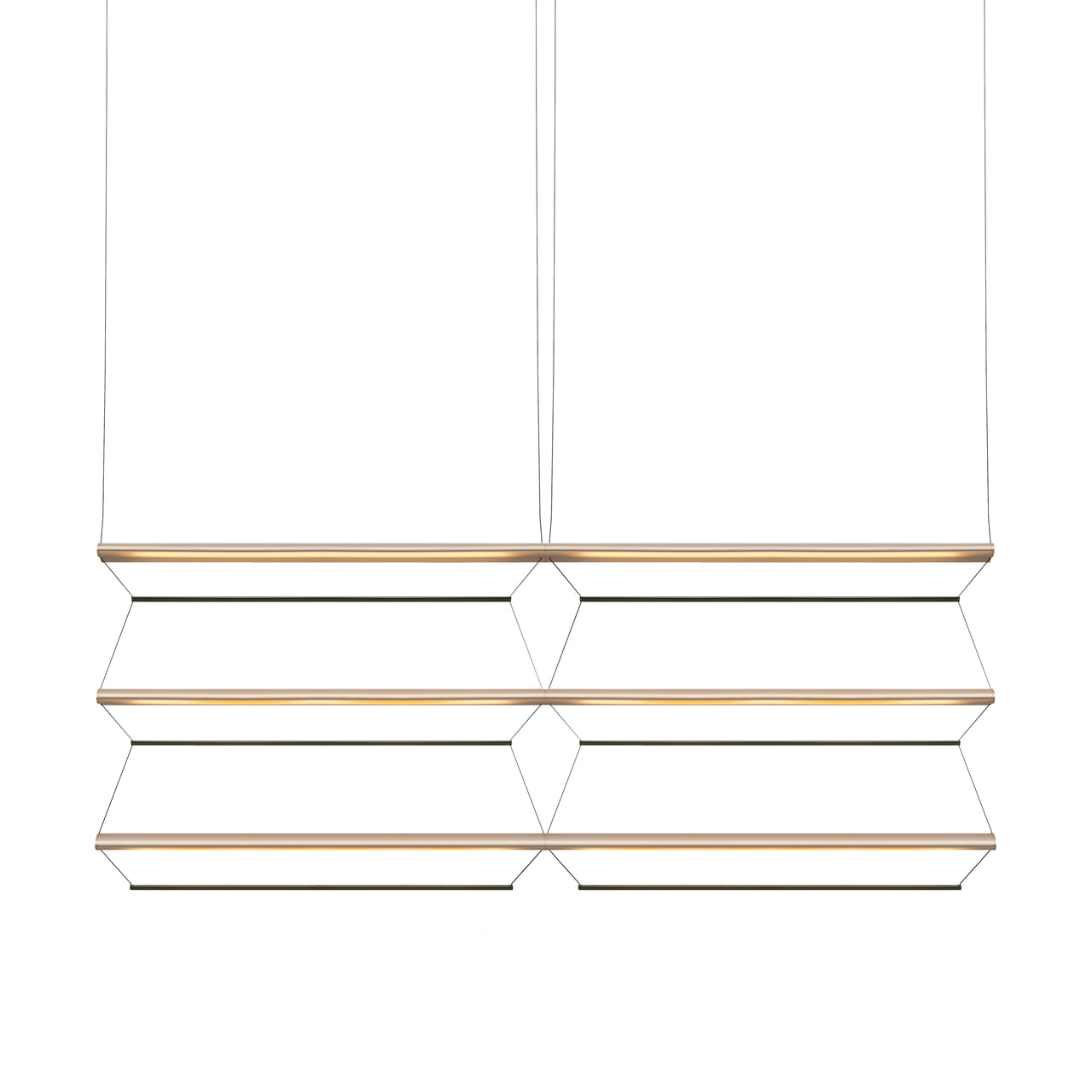 Tire Grid Pendant Light: 150 + 2H3V + Anodized Gold + Emerald