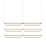 Tire Grid Pendant Light: 150 + 2H3V + Anodized Gold + Emerald