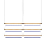 Tire Grid Pendant Light: 150 + 2H3V + Anodized Gold + Sapphire