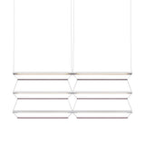 Tire Grid Pendant Light: 150 + 2H3V + Anodized Silver + Amethyst