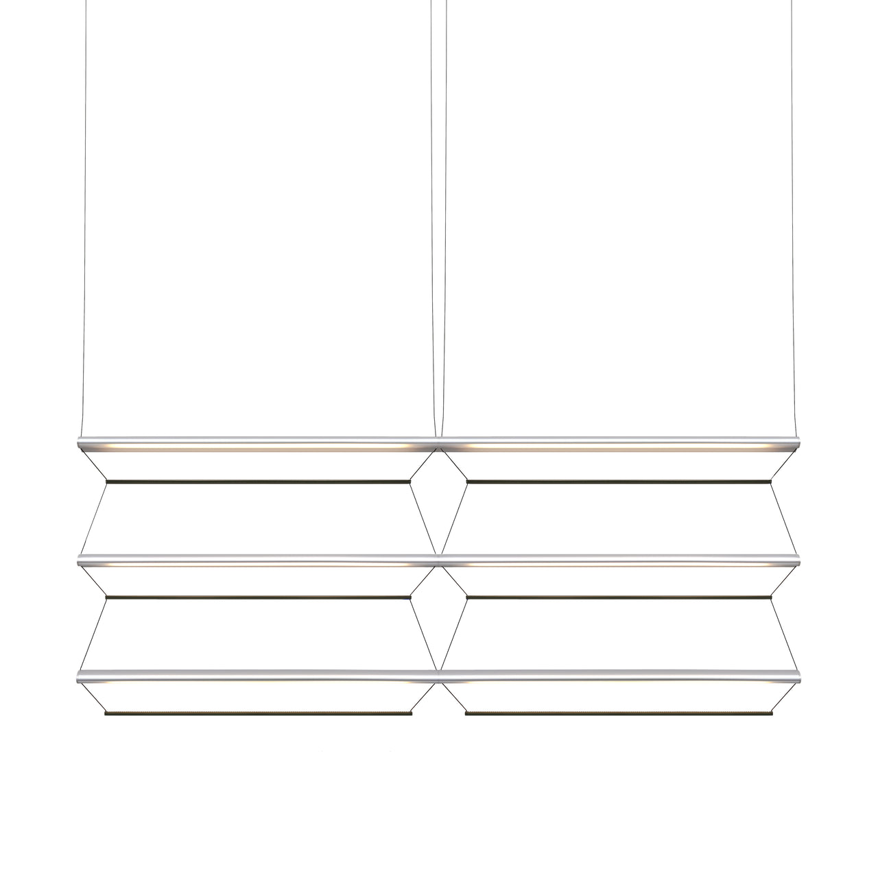 Tire Grid Pendant Light: 150 + 2H3V + Anodized Silver + Emerald