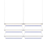 Tire Grid Pendant Light: 150 + 2H3V + Anodized Silver + Sapphire