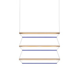 Tier 150 Vertical Pendant Light: 3V + Anodized Gold + Sapphire