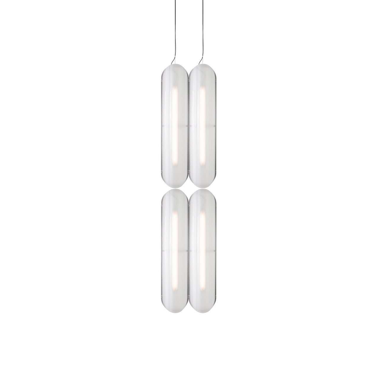 Vale System Pendant Light: Vertical + Side-to-End + Silica + Vale 4- SE