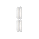 Vale System Pendant Light: Vertical + Side-to-End + Silica + Vale 4- SE
