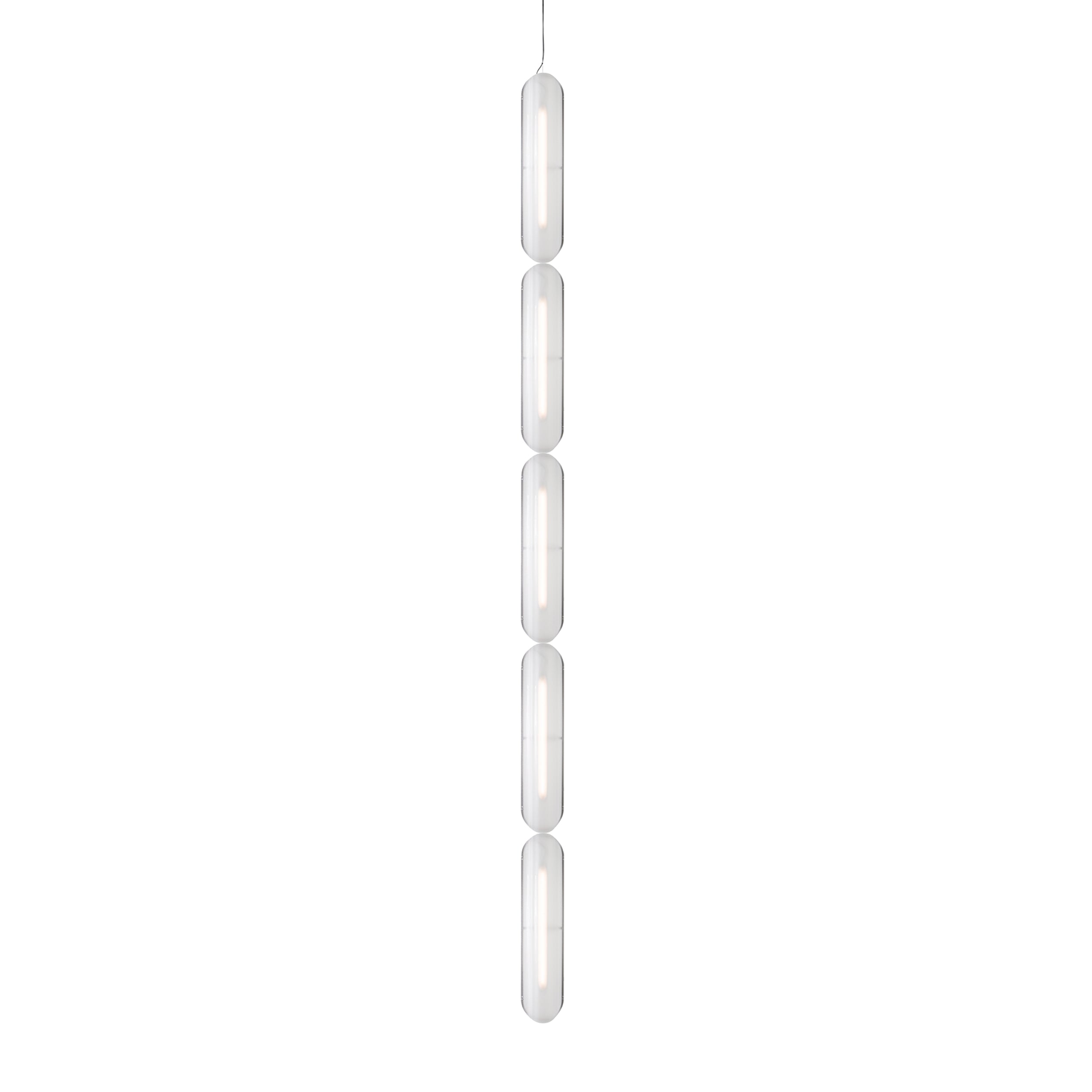 Vale System Pendant Light: Vertical + End-to-End + Vale 5 + Silica