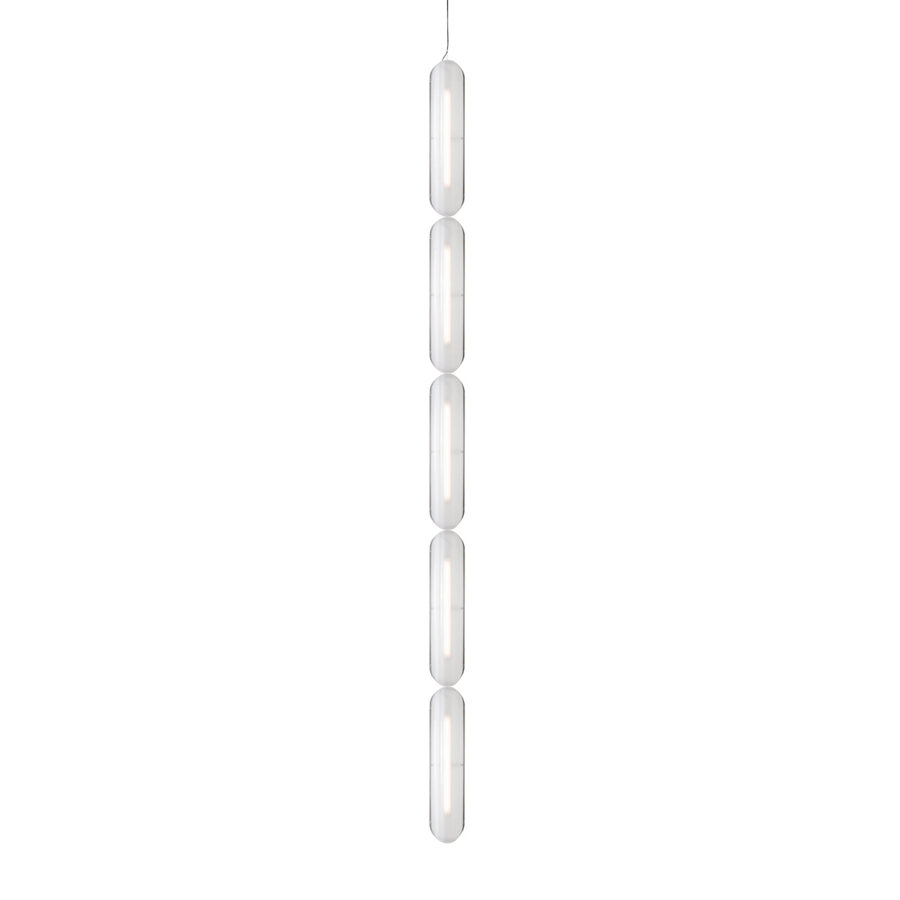 Vale System Pendant Light: Vertical + End-to-End + Vale 5 + Silica