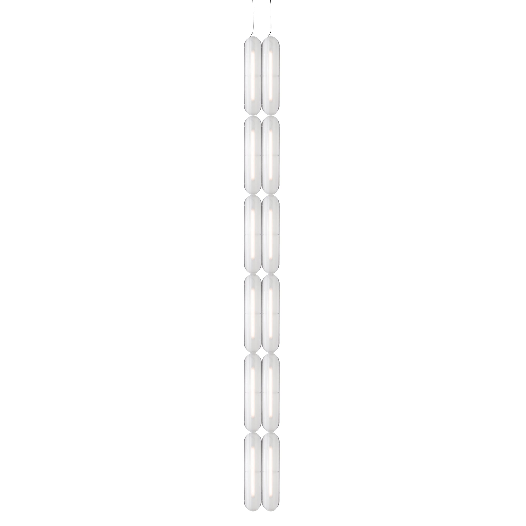 Vale System Pendant Light: Vertical + Side-to-End + Silica + Vale 6- SE