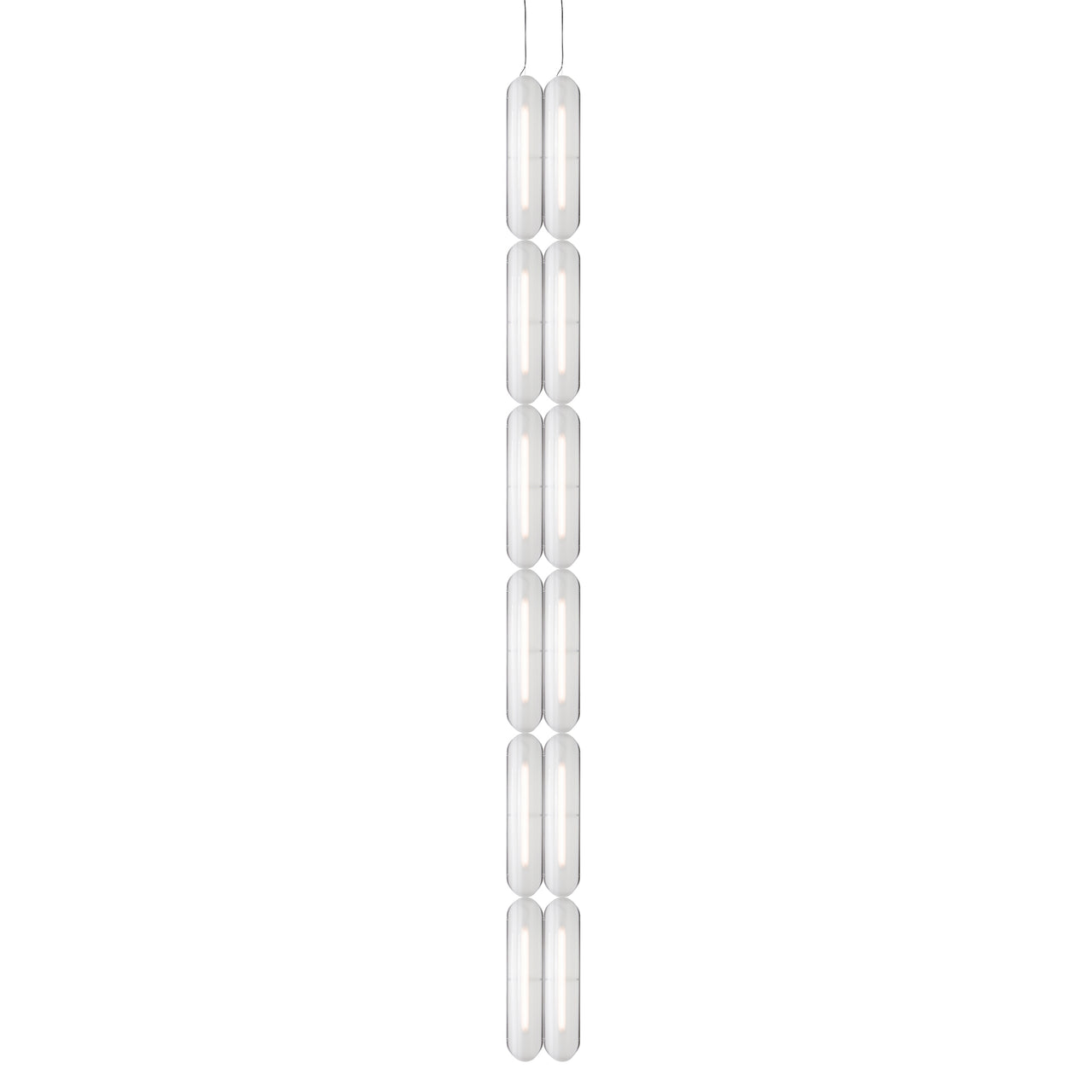 Vale System Pendant Light: Vertical + Side-to-End + Silica + Vale 6- SE