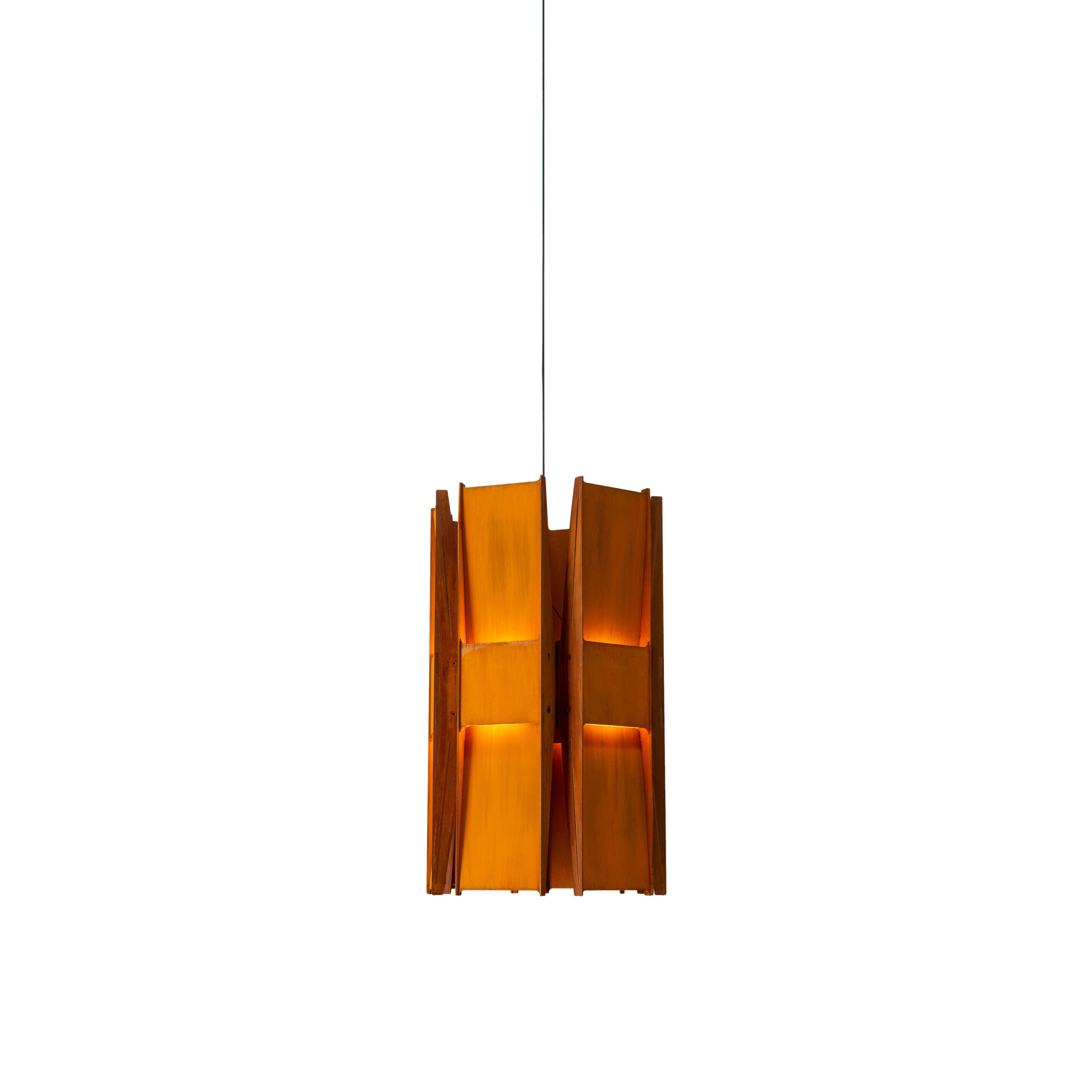 Vector Pendant Light: 6 + Weathered Steel