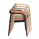 Ahm Chair: Upholstered + Natural Ash + Ash Grey + Jaipur + Black