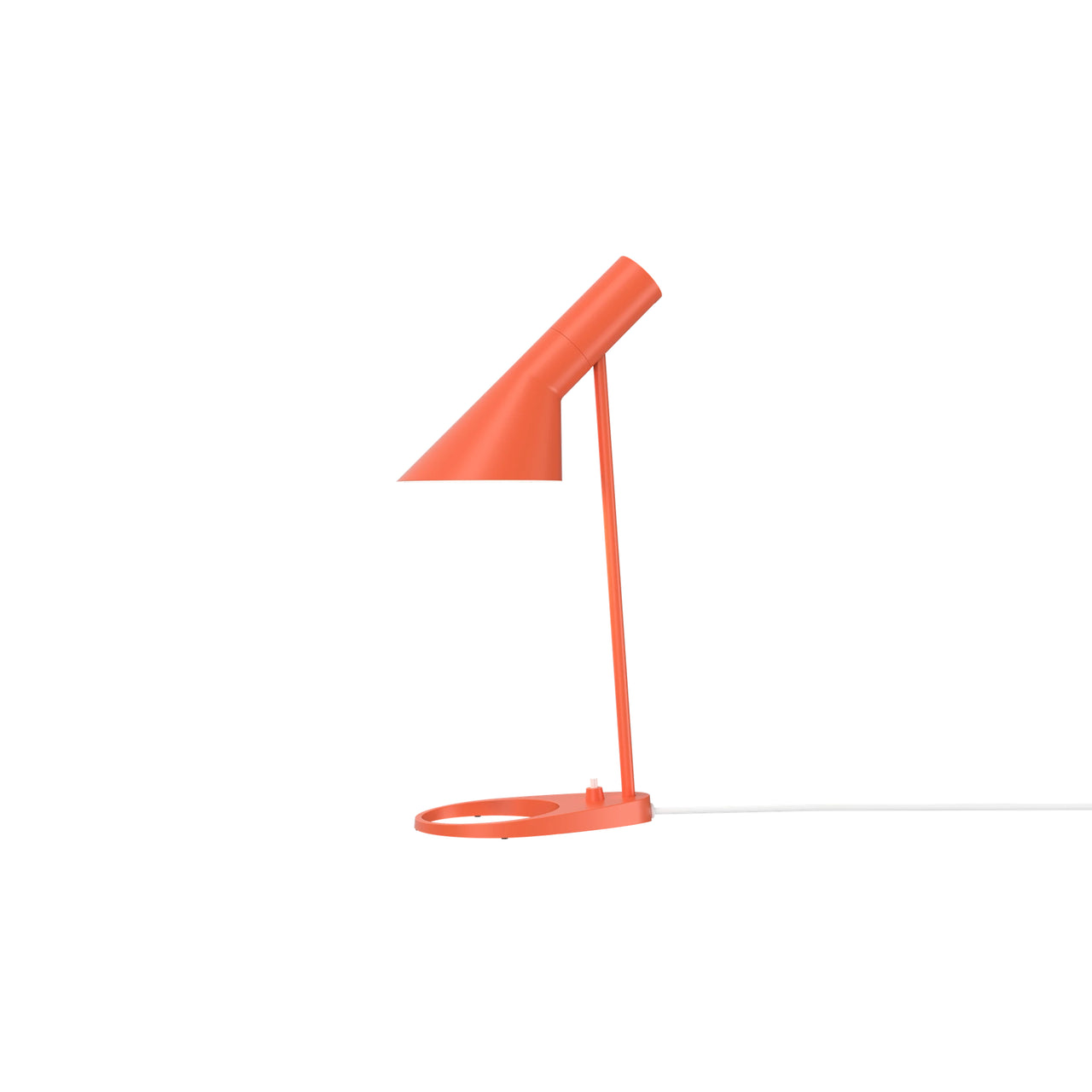 AJ Mini Table Lamp: Electric Orange + White