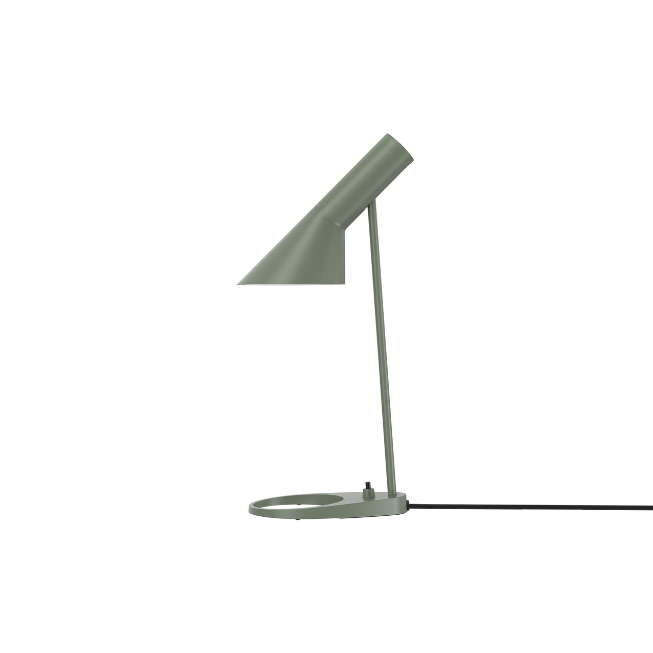 AJ Mini Table Lamp: Pale Petroleum + Black