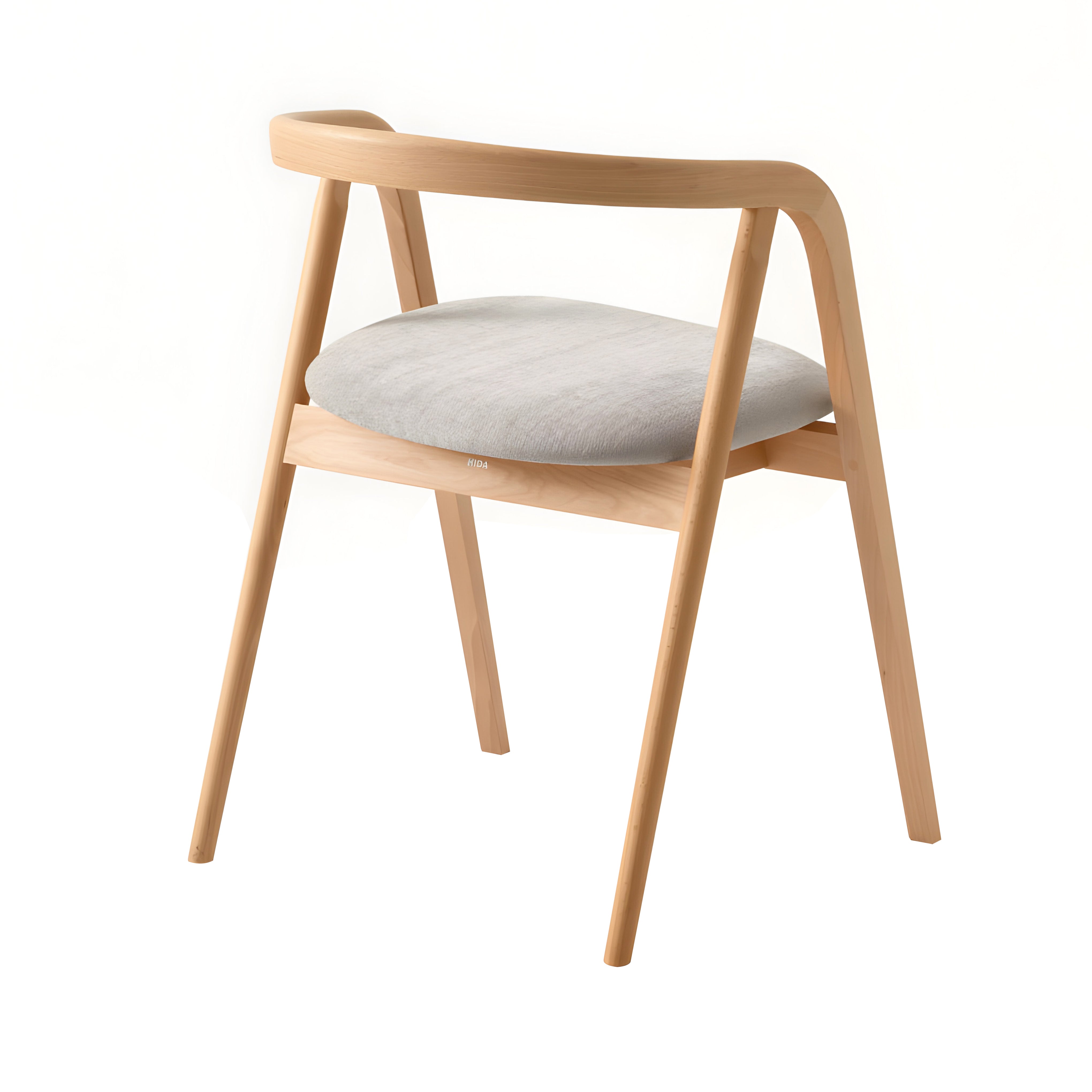 Shika Armchair: Seat Upholstered + Beech