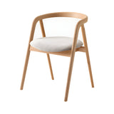 Shika Armchair: Seat Upholstered + Beech
