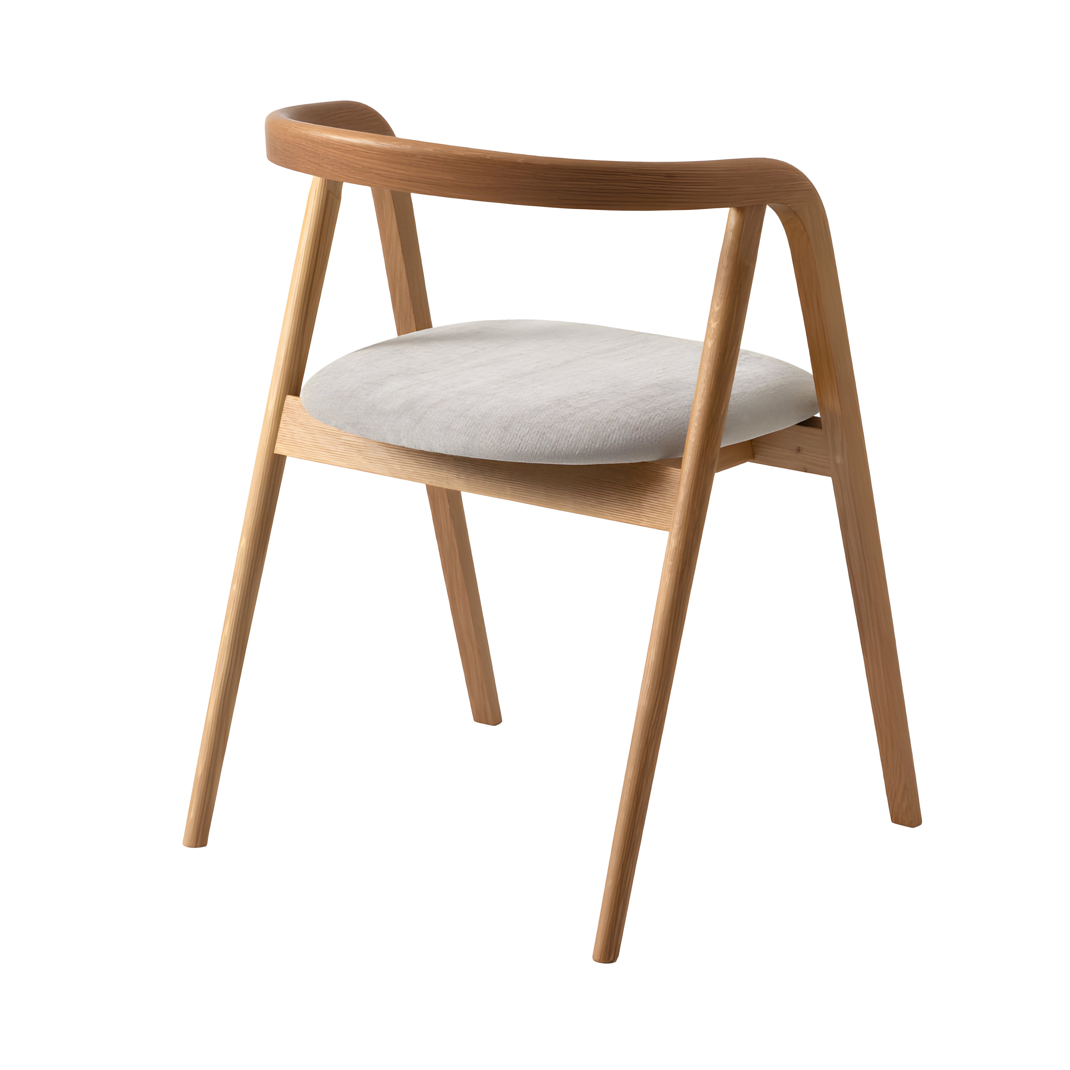 Shika Armchair: Seat Upholstered + White Oak