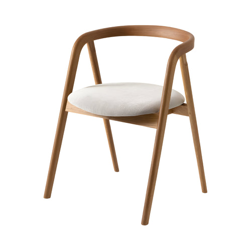 Shika Armchair: Seat Upholstered + White Oak
