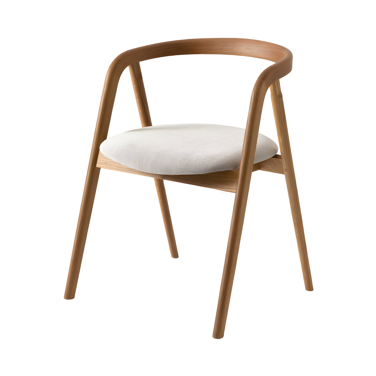 Shika Armchair: Seat Upholstered + White Oak