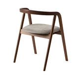 Shika Armchair: Seat Upholstered + Walnut