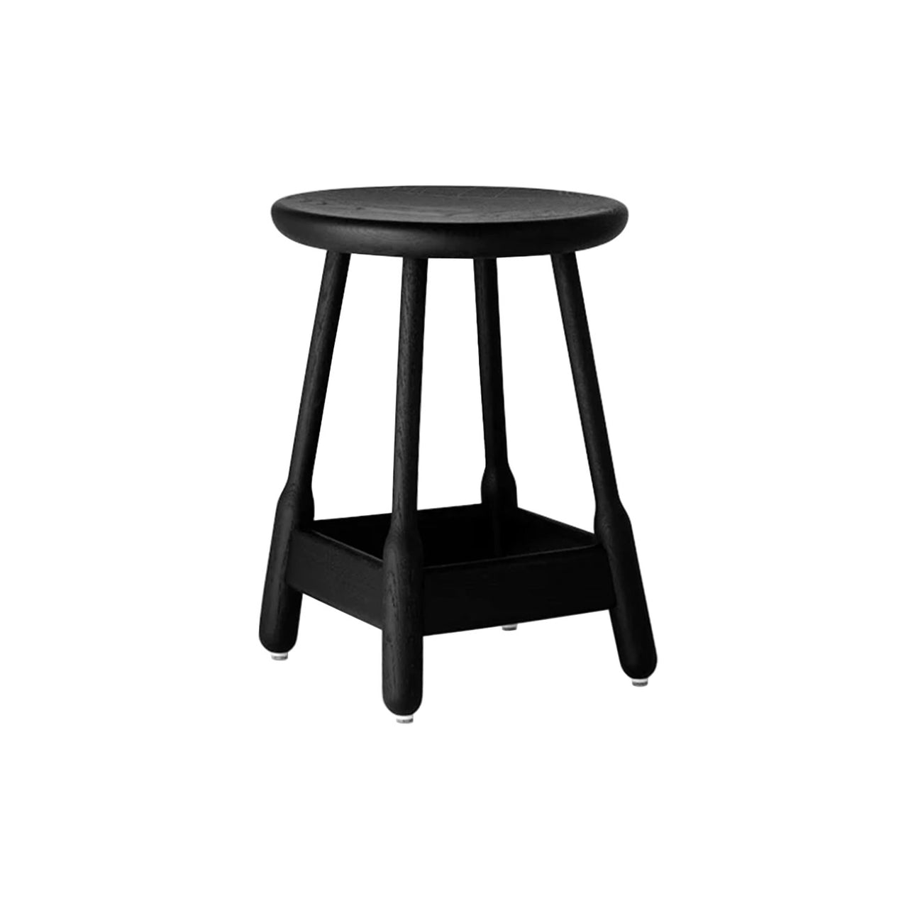 Albert Stool: Black Stained Oak