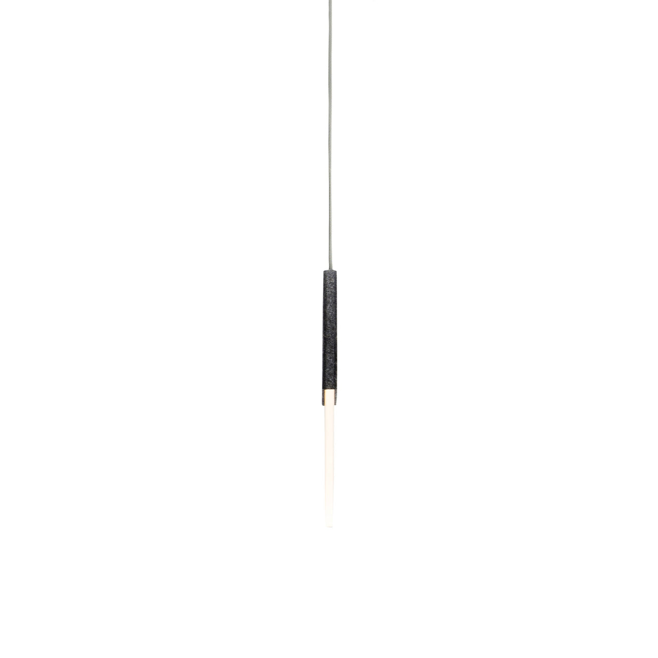 Slab P20 Pendant Light: 1 + Black Wool