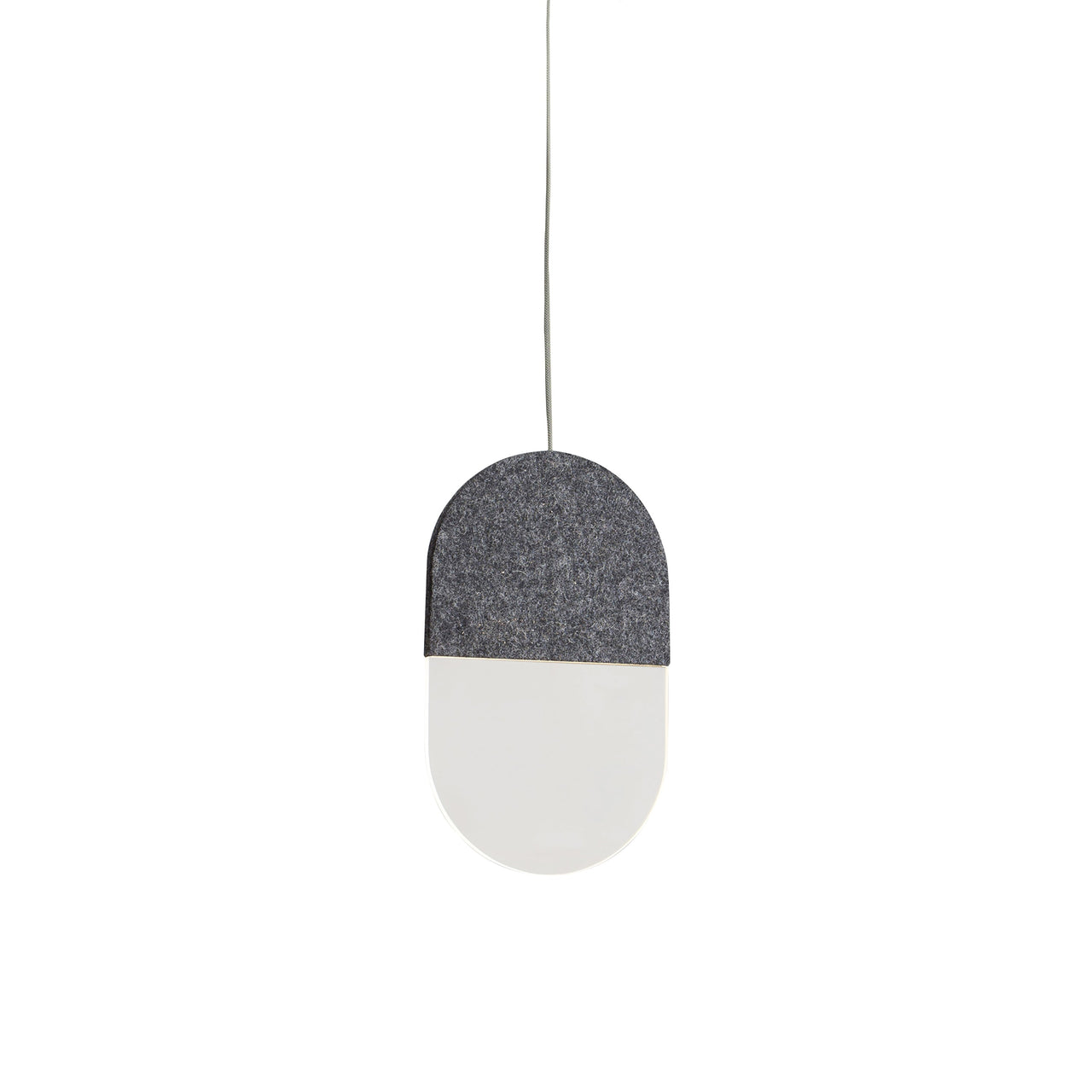 Slab P20 Pendant Light: 1 + Grey Wool