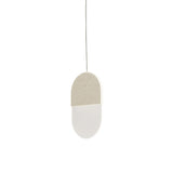 Slab P20 Pendant Light: 1 + White Wool