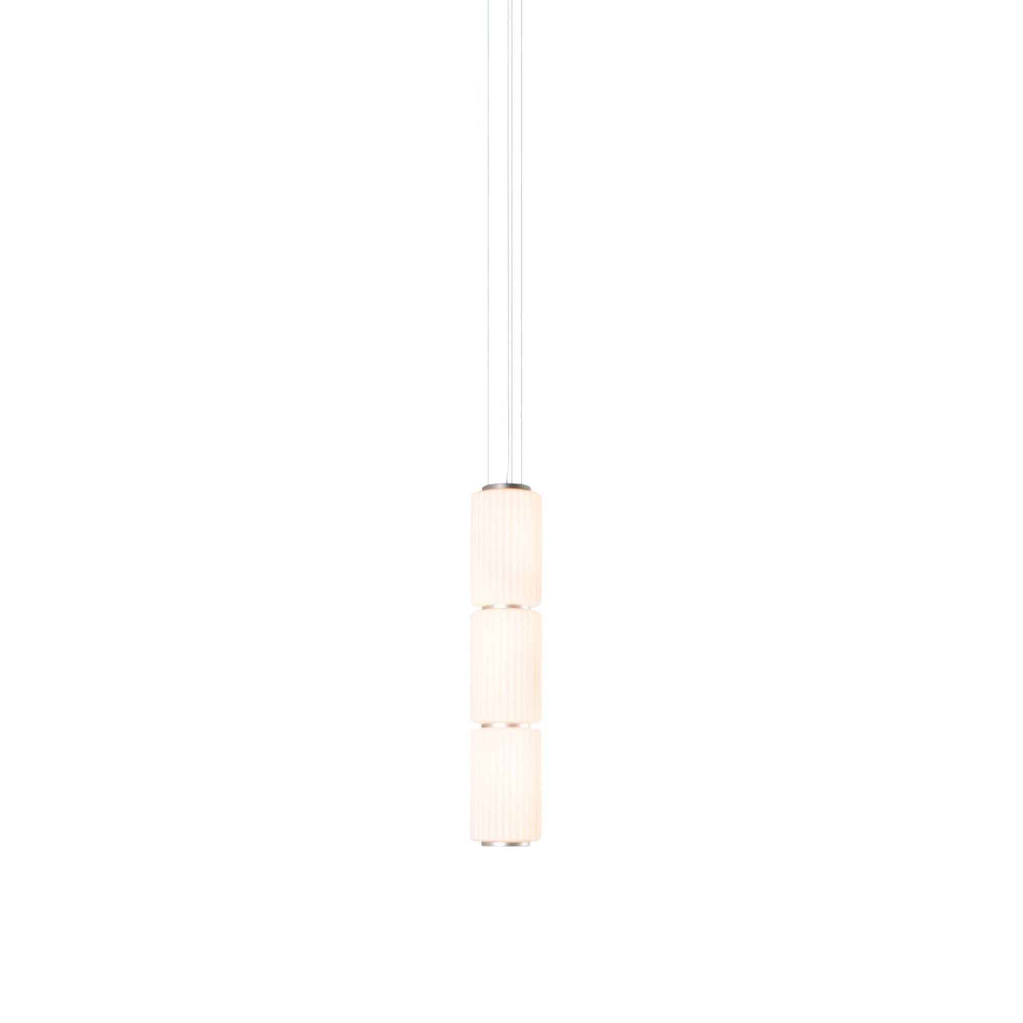Column 175 Vertical Pendant: 3 Units + Ivory