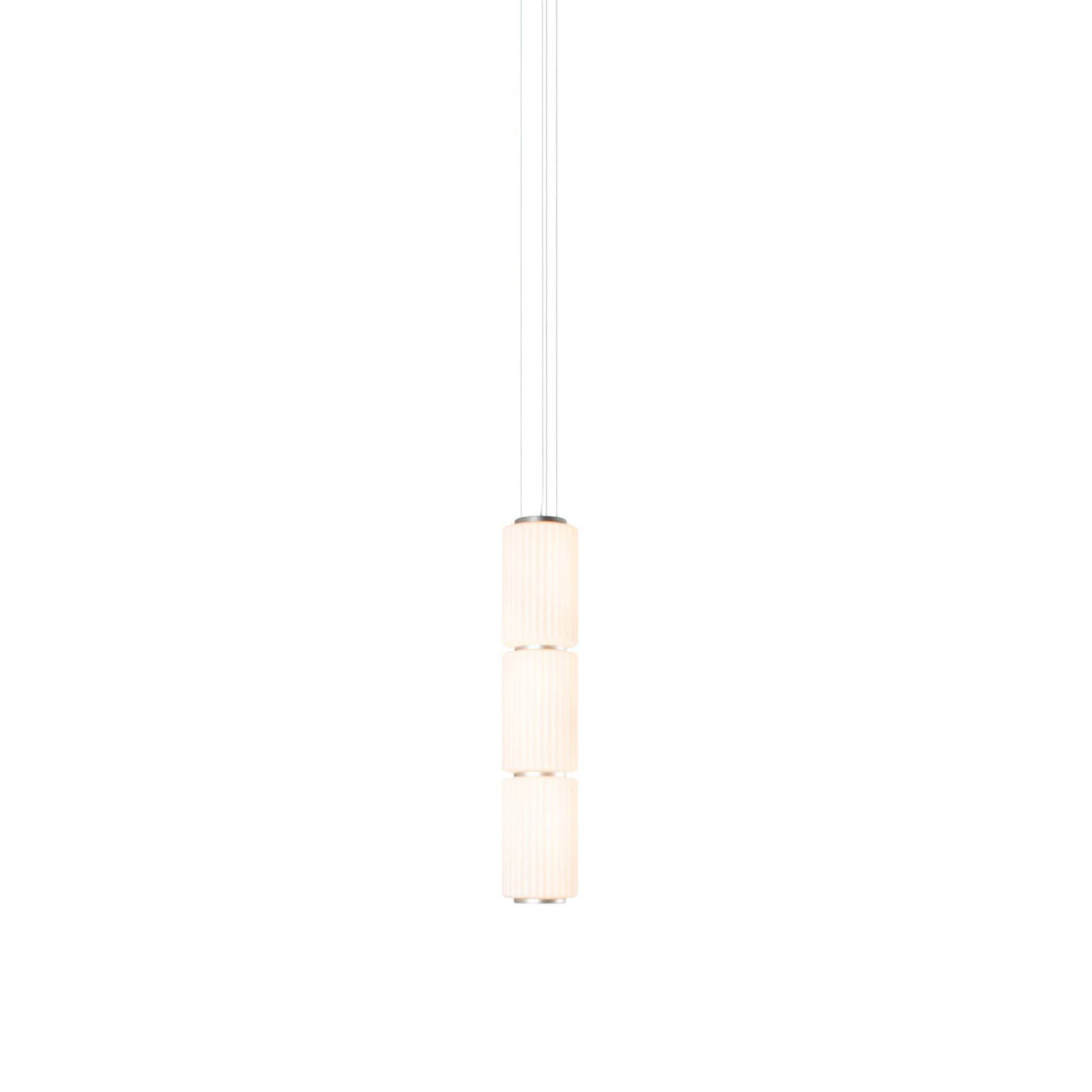 Column 175 Vertical Pendant: 3 Units + Ivory