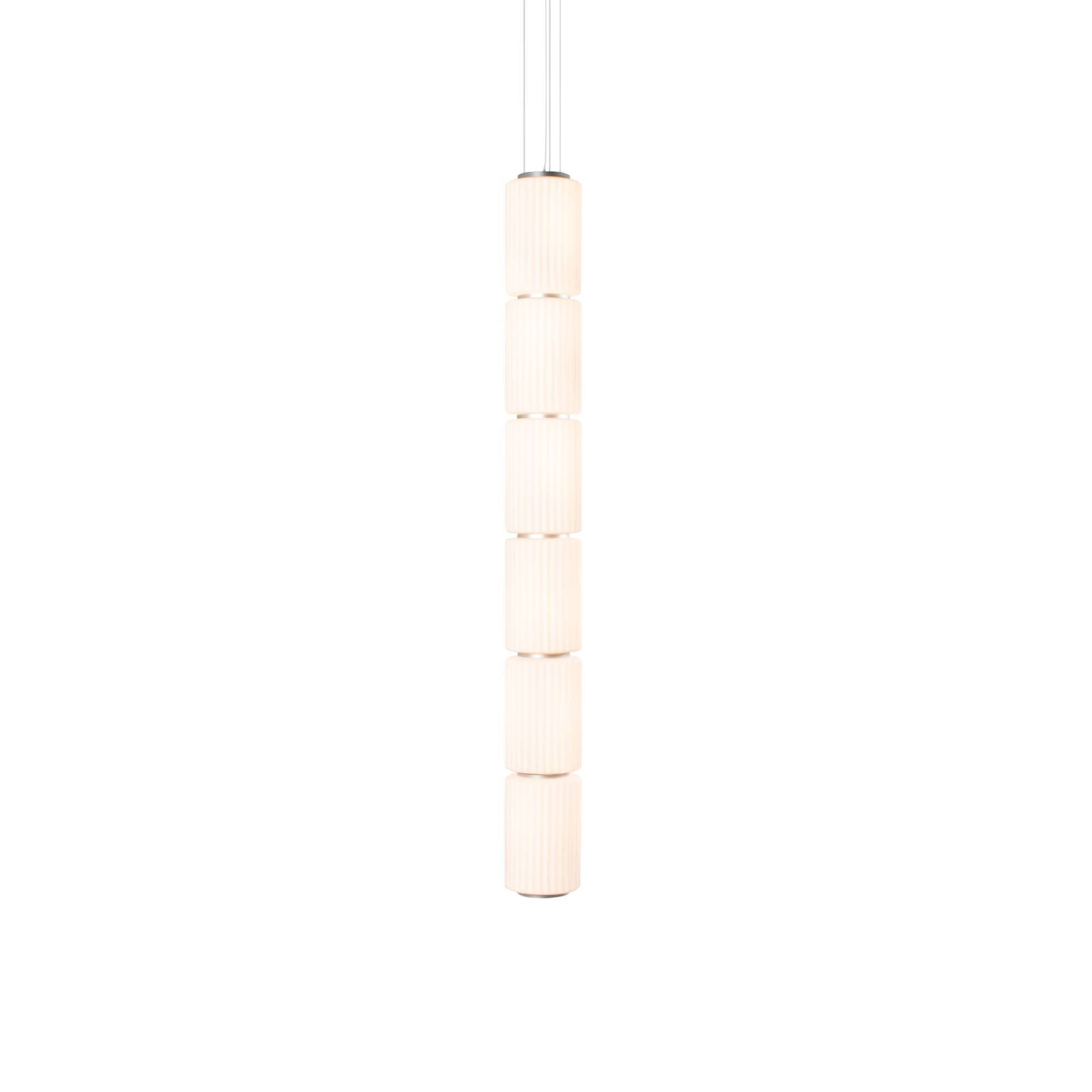 Column 175 Vertical Pendant: 6 Units + Ivory