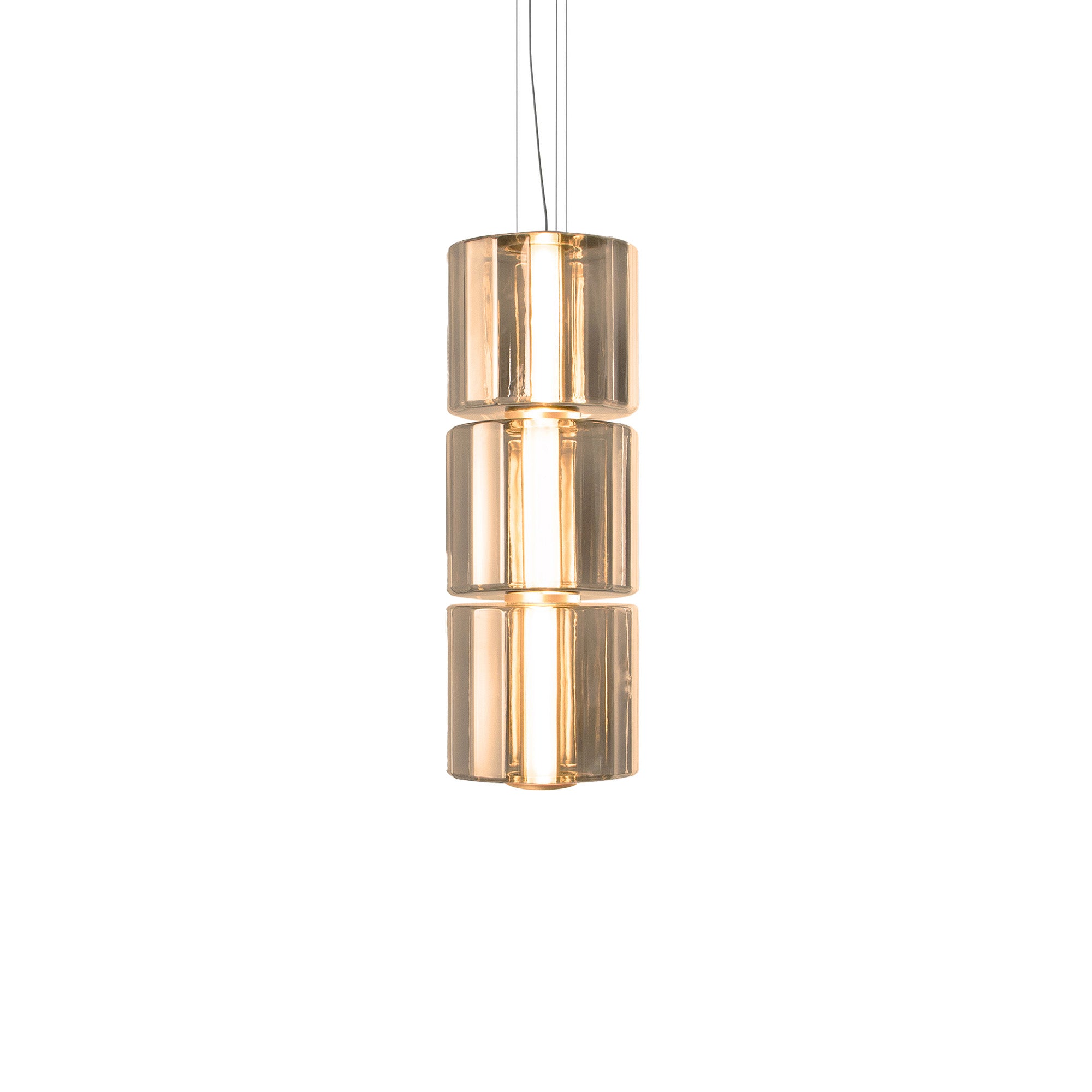 Column 300 Vertical Pendant: 3 Units + Amber