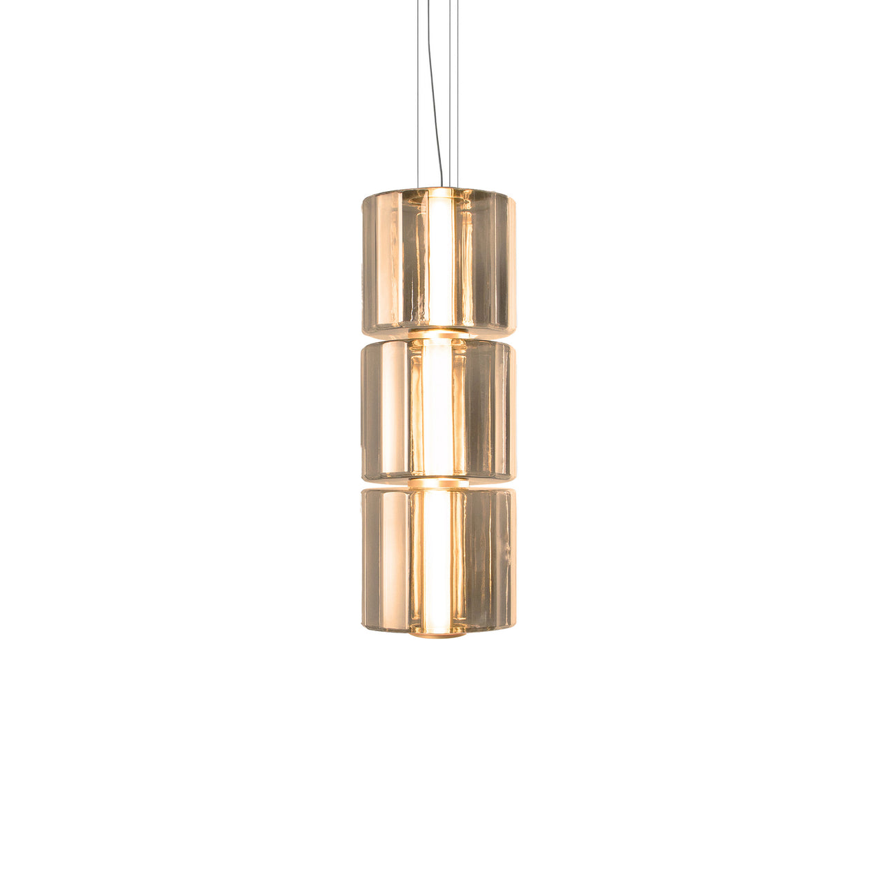 Column 300 Vertical Pendant: 3 Units + Amber