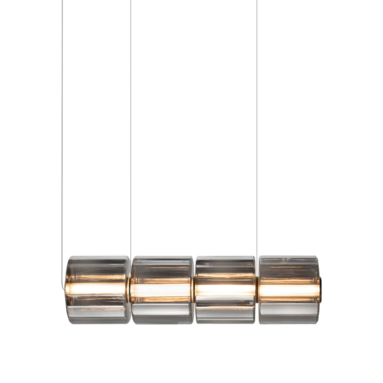 Column 300 Horizontal Pendant: 4 Units + Carbon