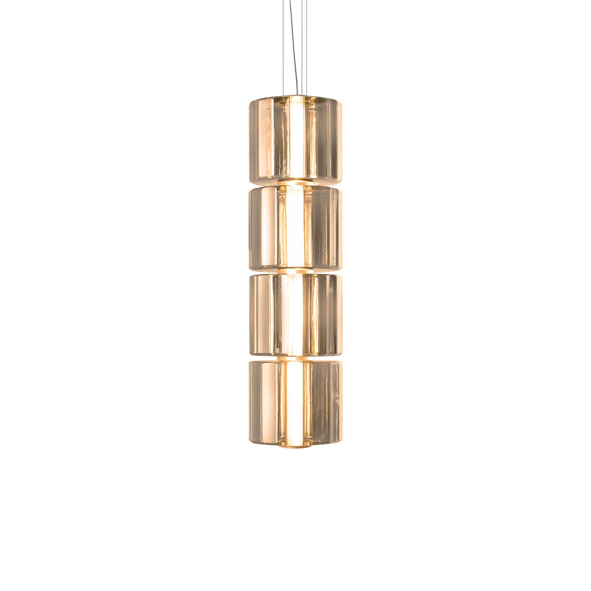 Column 300 Vertical Pendant: 4 Units + Amber