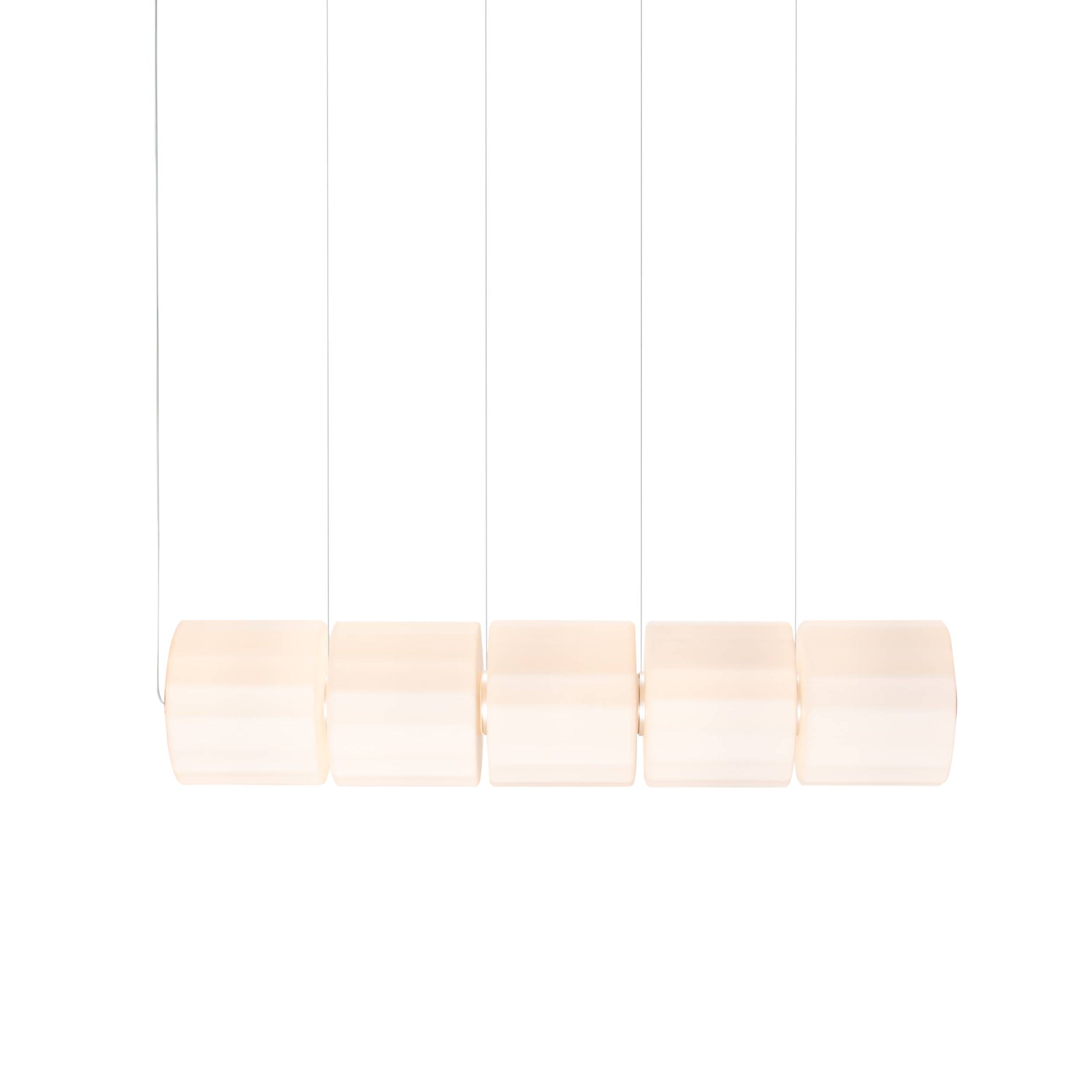 Column 300 Horizontal Pendant: 5 Units + Ivory