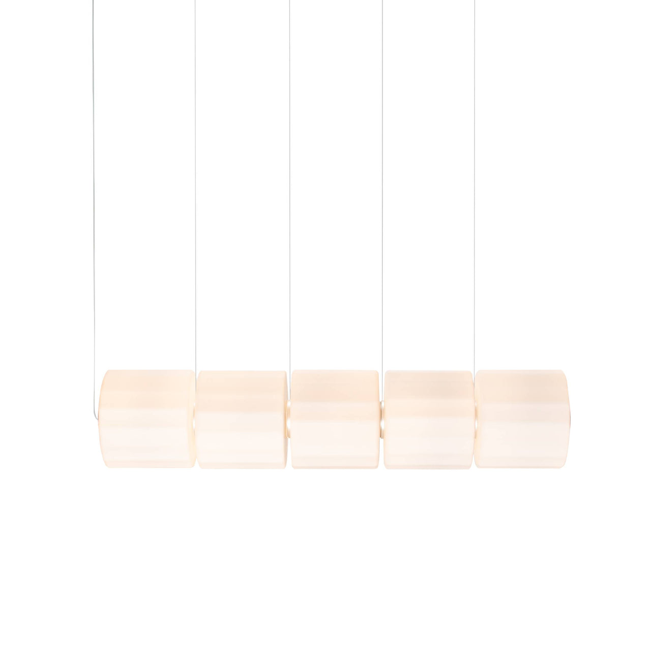 Column 300 Horizontal Pendant: 5 Units + Ivory