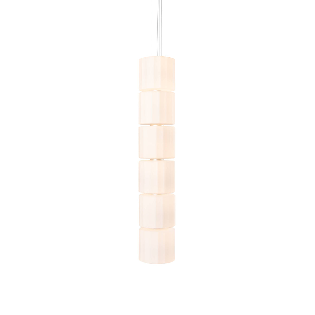 Column 300 Vertical Pendant: 6 Units + Ivory