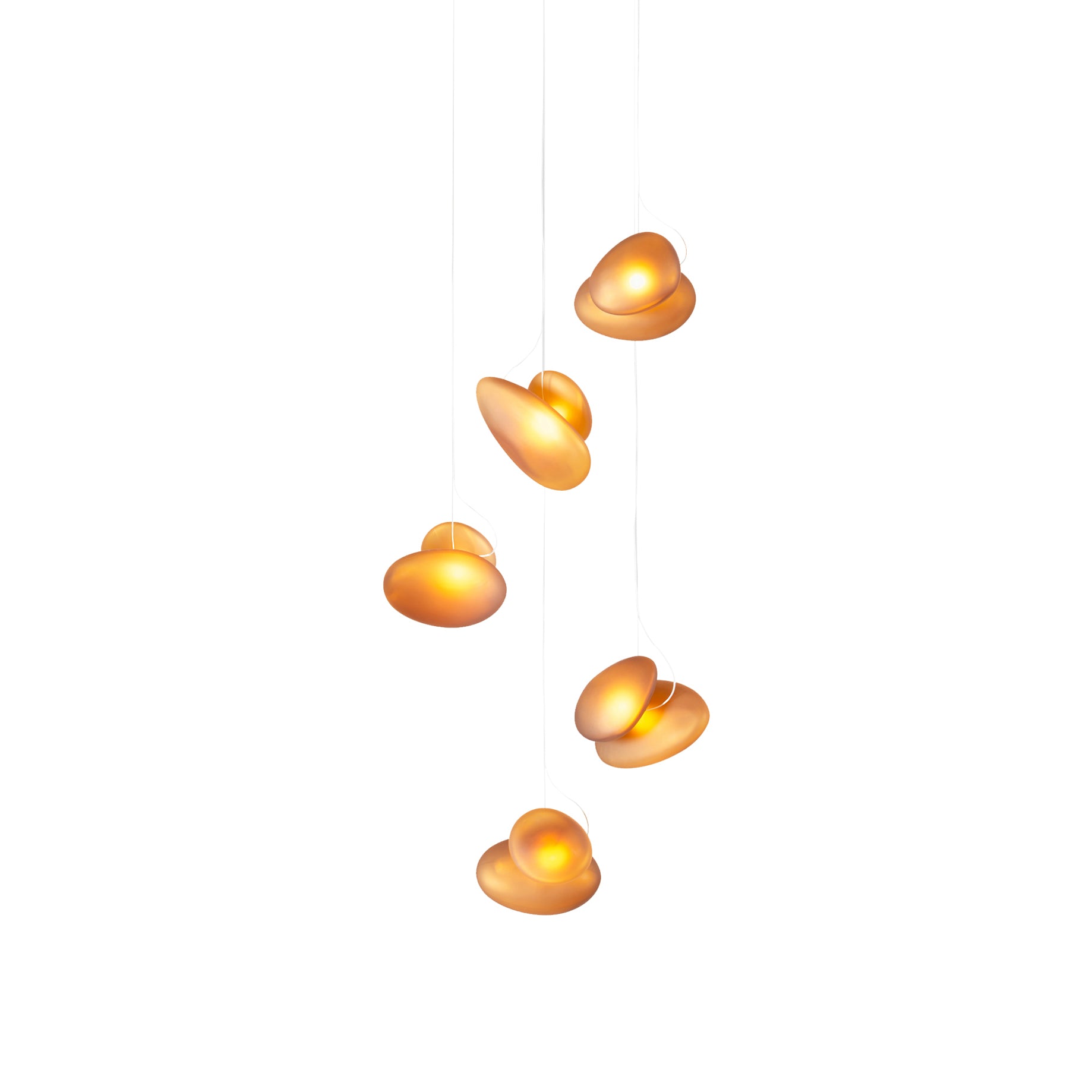 Pebble Chandelier 5: Cluster + Citrine