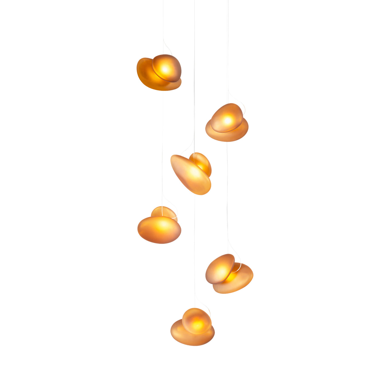 Pebble Chandelier 6: Cluster + Citrine