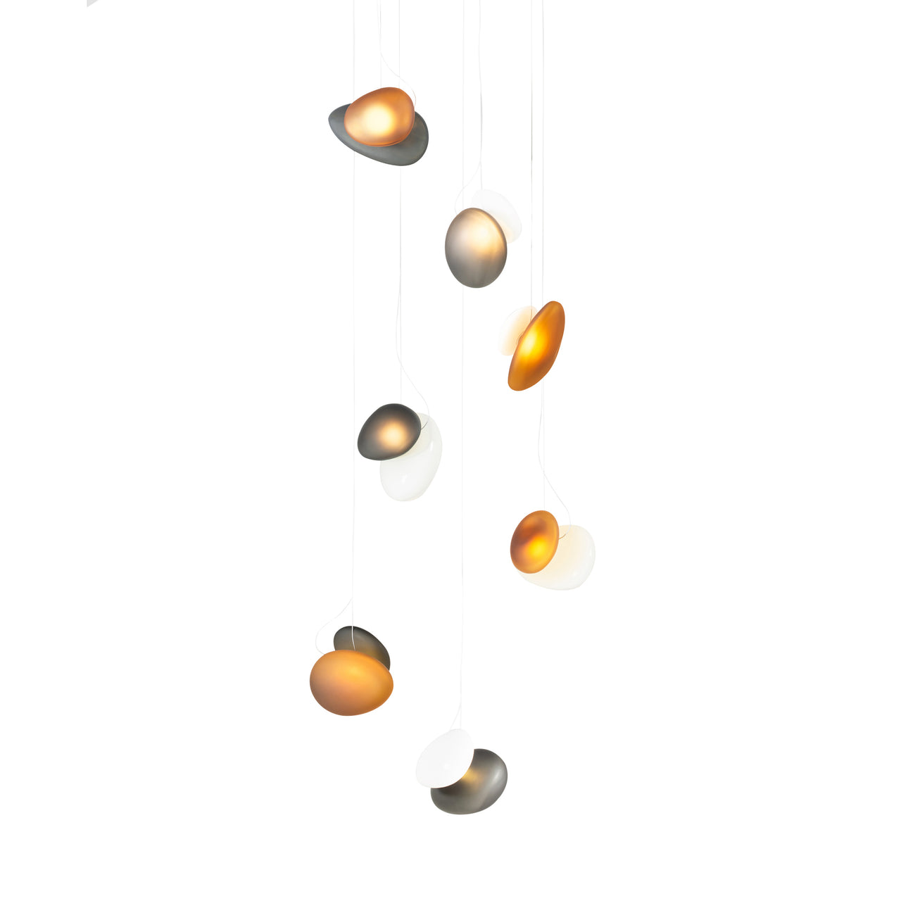 Pebble Chandelier 7: Cluster + Assorted