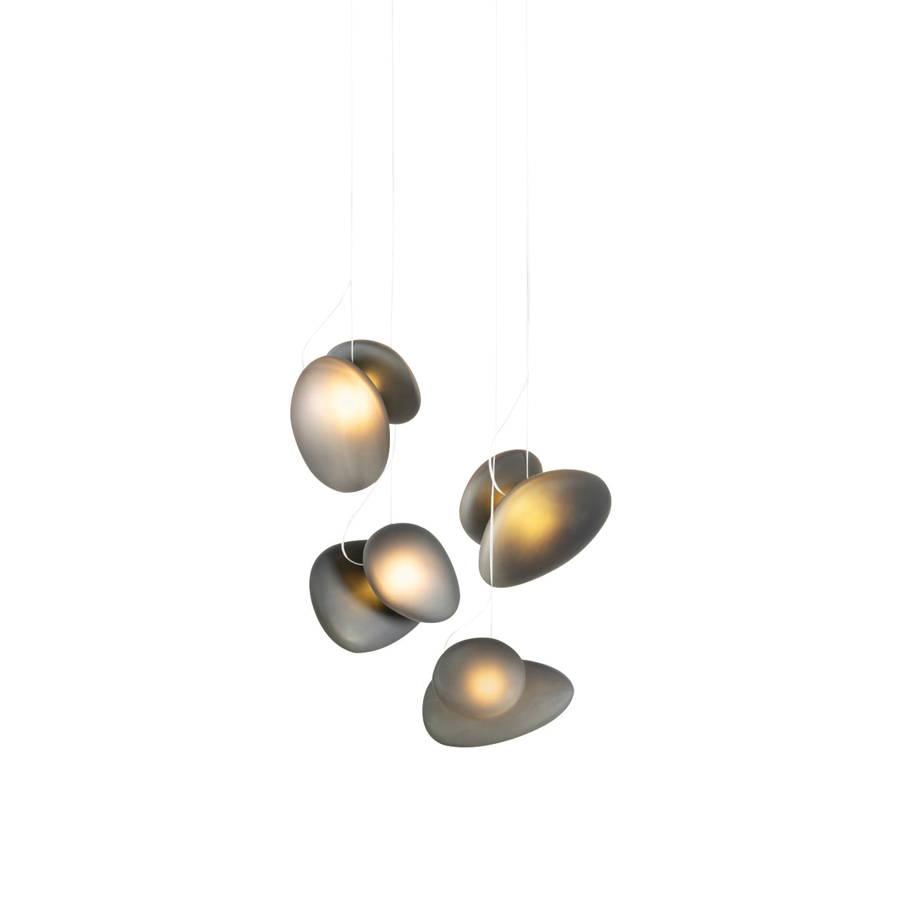 Pebble Chandelier 4: Double Helix + Slate