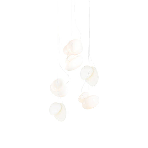 Pebble Chandelier 6: Double Helix + Pearl