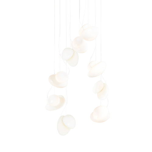 Pebble Chandelier 9: Double Helix + Pearl