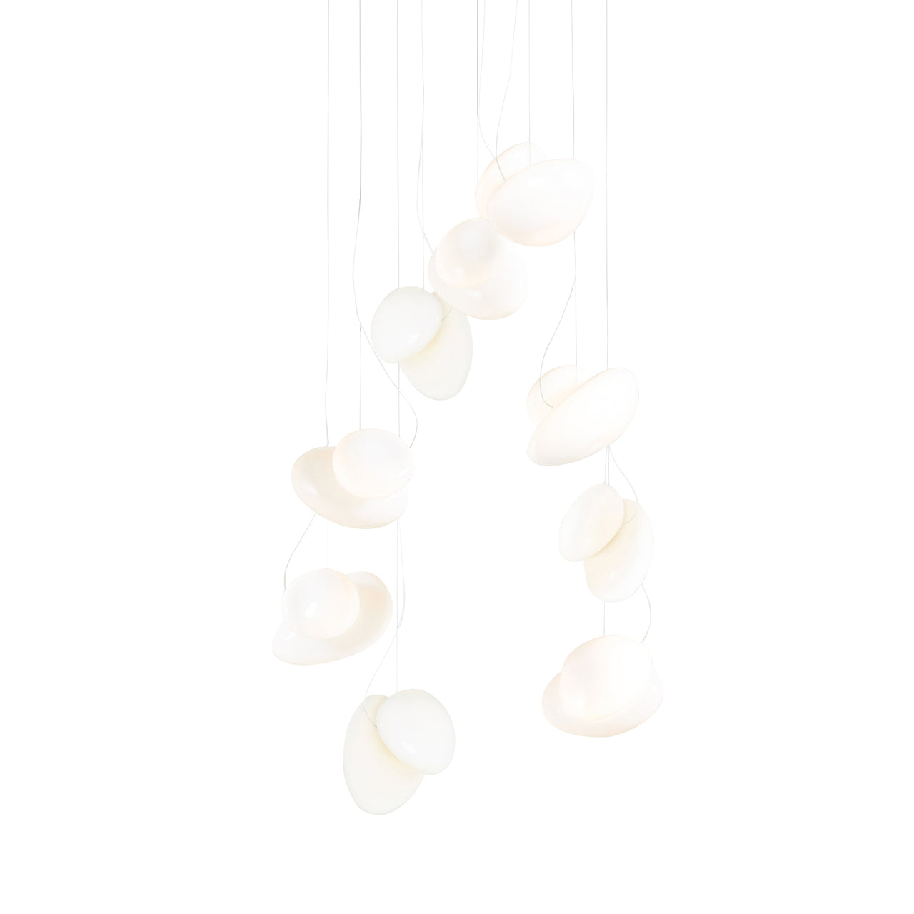 Pebble Chandelier 9: Double Helix + Pearl