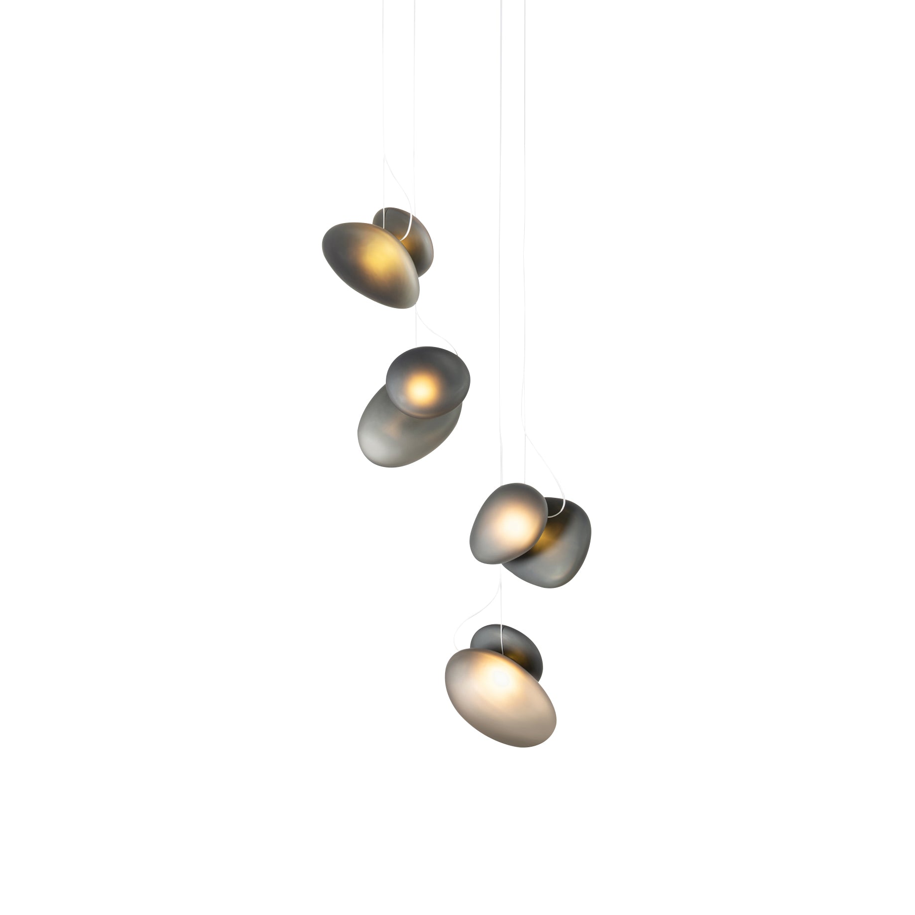 Pebble Chandelier 4: Helix + Slate