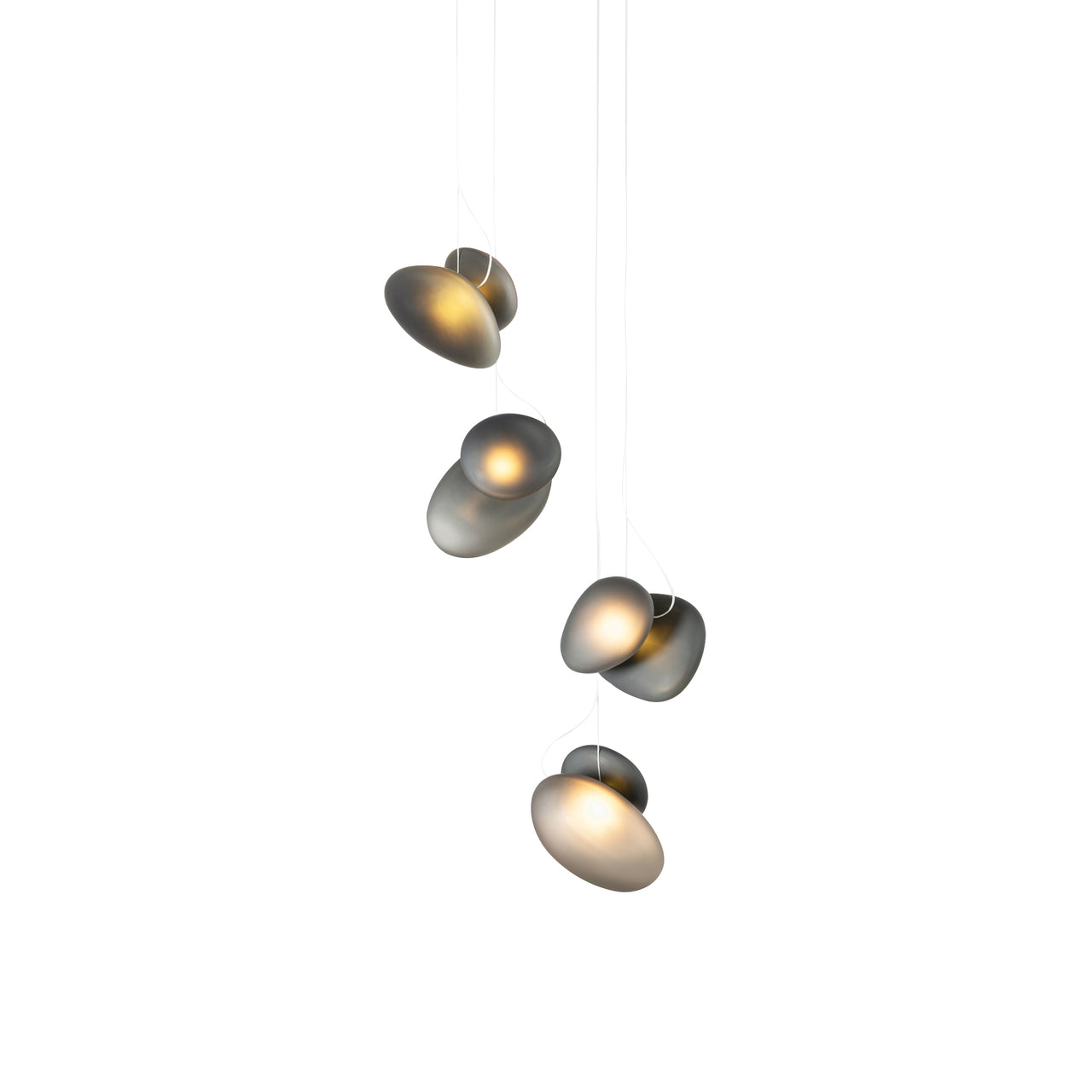 Pebble Chandelier 4: Helix + Slate