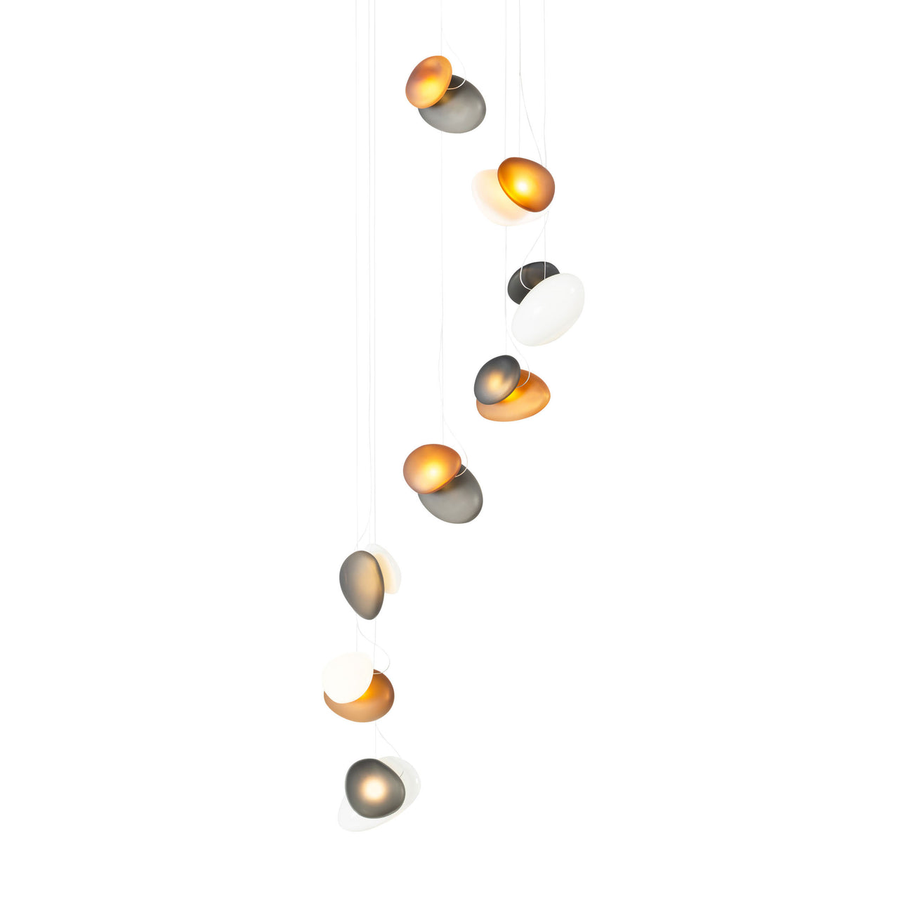 Pebble Chandelier 8: Helix + Assorted